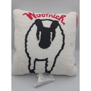Woolrich Pillow 14"x 14" Textured Sheep Square Toss Pillow White Throw NWT